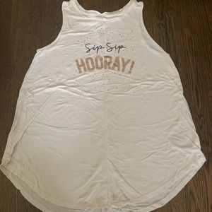 Old Navy tank top, “Sip Sip Hooray!”, EUC - Size S